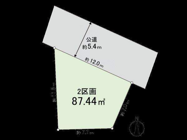 永福３（西永福駅）　８３９０万円 土地価格8390万円、土地面積87.44m<sup>2</sup> 間取り