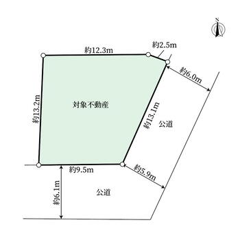 世田谷区上野毛２丁目　売地 土地価格1億4980万円、土地面積160.17m<sup>2</sup> 南・東の角地