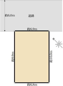 台町１（八王子駅）　１８８０万円 土地価格1880万円、土地面積65m<sup>2</sup> 区画図