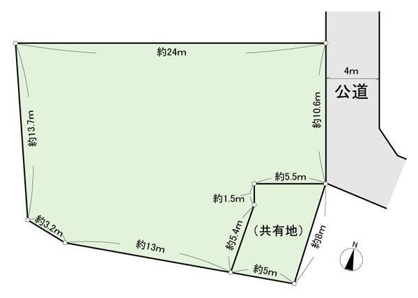 和名ケ谷（みのり台駅）　１９８０万円 土地価格1980万円、土地面積348m<sup>2</sup> 土地面積３４８m<sup>2</sup>、約１０５．２７坪ある土地です。建築条件はありません。