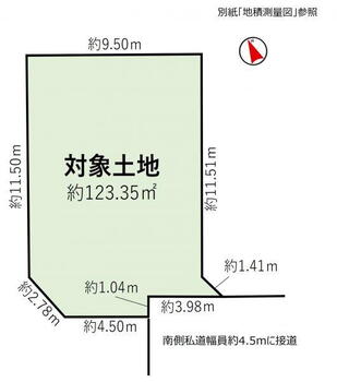 葛城２（千葉寺駅）　１９８０万円 土地価格1980万円、土地面積123.35m<sup>2</sup> 約123.35平米のお土地です！