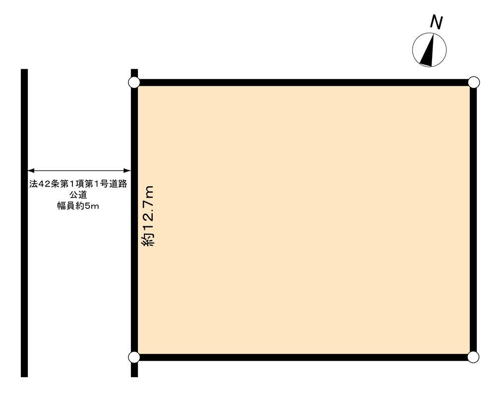 西鎌倉３（片瀬山駅）　４６８０万円 土地価格4680万円、土地面積206.7m<sup>2</sup> 区画図