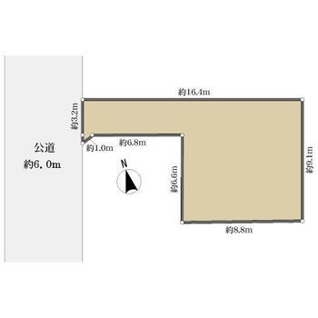 一番町３（西武立川駅）　１５８０万円 土地価格1580万円、土地面積100.17m<sup>2</sup> 区画図