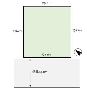 新高根６（高根木戸駅）　２９０万円 土地価格290万円、土地面積47.24m<sup>2</sup> 間取り