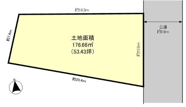 新川１（仙川駅）　５９８０万円 土地価格5980万円、土地面積176.66m<sup>2</sup> 