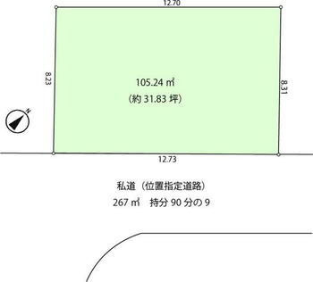 大楽寺町　９８０万円 土地価格980万円、土地面積104.24m<sup>2</sup> ◎お好きなハウスメーカーで建築可能<BR>◎南東側私道約4.5mに接道<BR>◎道路と平坦な土地<BR>◎小中学校やスーパー・バス停も近く教育・生活環境良好<BR><BR>