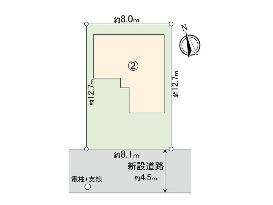 白糸台３（白糸台駅）　４７９０万円 土地価格4790万円、土地面積110.02m<sup>2</sup> 区画図