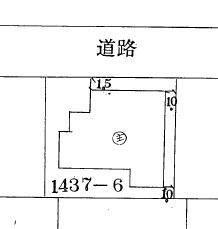 大字須和間（東海駅）　３５０万円 土地価格350万円、土地面積209.78m<sup>2</sup> 区画図