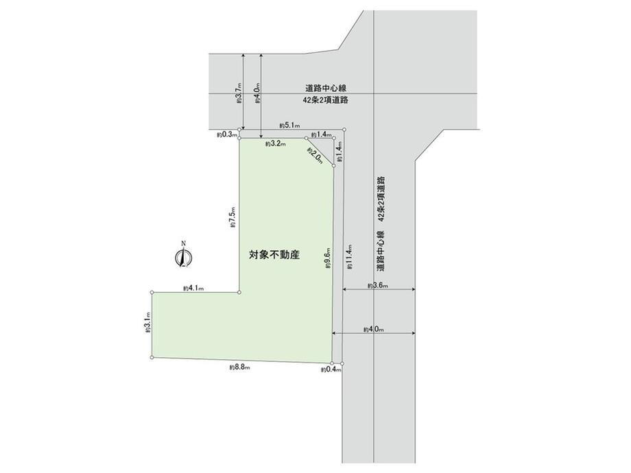 要町２（千川駅）　６８８０万円 土地価格6880万円、土地面積73.4m<sup>2</sup> 間取図