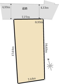 広尾３（広尾駅）　４億２８００万円 土地価格4億2800万円、土地面積131.5m<sup>2</sup> 区画図