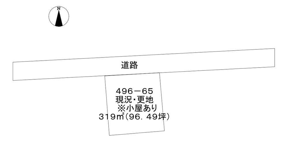 加茂町猪尾（南宍道駅）　２５０万円 土地価格250万円、土地面積319m<sup>2</sup> 区画図