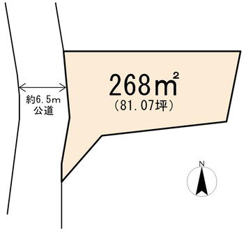 大字下青鳥（東松山駅）　５８０万円 土地価格580万円、土地面積268m<sup>2</sup> 