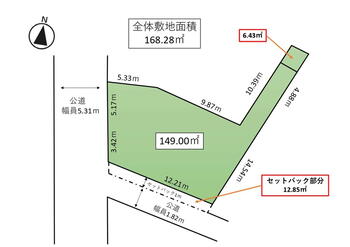 西船１（西船橋駅）　４８８０万円 土地価格4880万円、土地面積168.28m<sup>2</sup> 