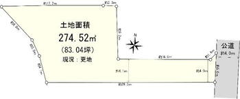 下落合７（与野本町駅）　１億１０００万円 土地価格1億1000万円、土地面積274.52m<sup>2</sup> 