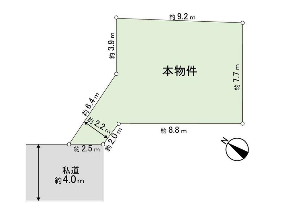 柳崎３（東浦和駅）　１４８０万円 土地価格1480万円、土地面積80.2m<sup>2</sup> 間取図