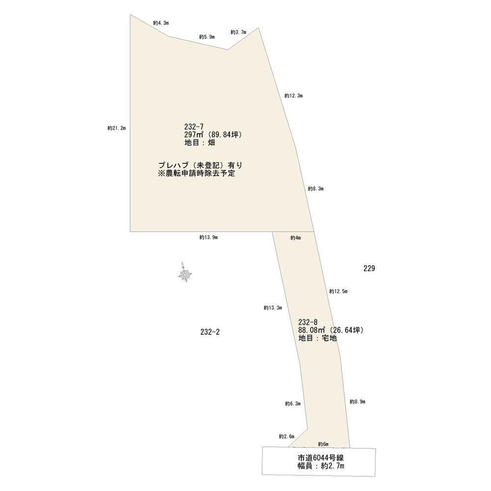 大字北峰（坂戸駅）　３８０万円 土地価格380万円、土地面積385.08m<sup>2</sup> 全体区画図