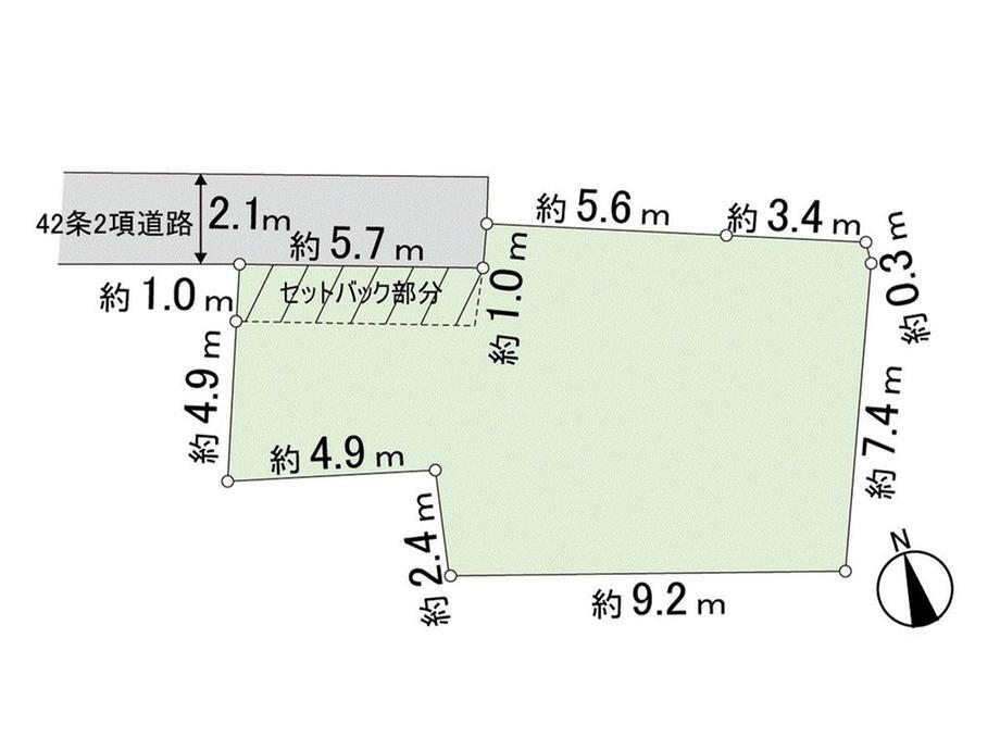 荒川３（三河島駅）　５３５０万円 土地価格5350万円、土地面積98.97m<sup>2</sup> 間取図