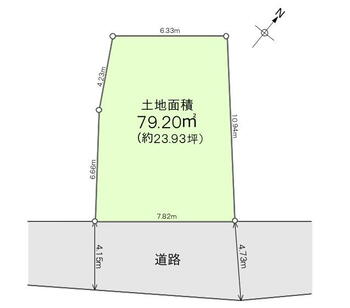 六本木２（六本木一丁目駅）　２億３８００万円 土地価格2億3800万円、土地面積79.2m<sup>2</sup> 地形図