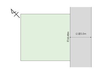 上花輪新町（野田市駅）　１４８０万円 土地価格1480万円、土地面積146.96m<sup>2</sup> 実測図ではございません。