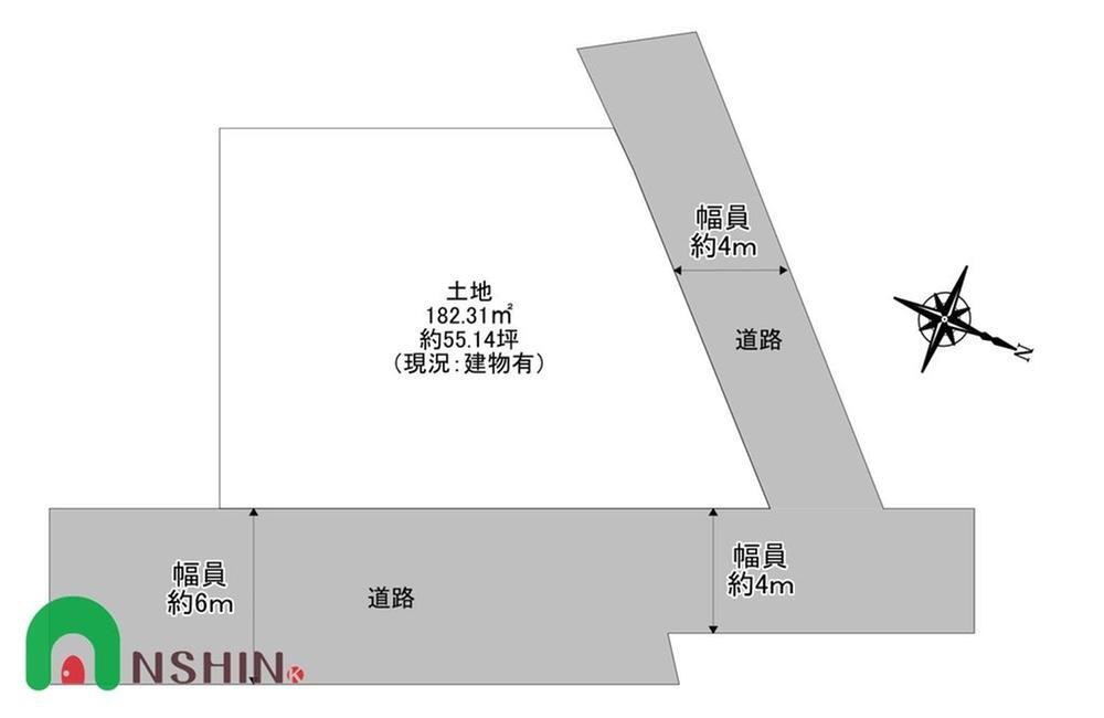 高野山（天王台駅）　２０８０万円 土地価格2080万円、土地面積182.31m<sup>2</sup> 区画図