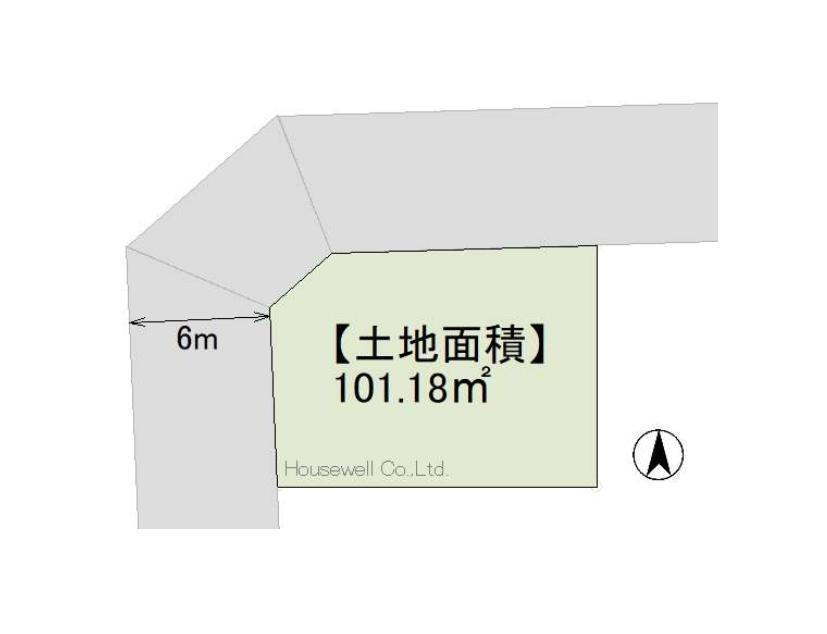 葛梅３（鷲宮駅）　６９０万円 土地価格690万円、土地面積101.18m<sup>2</sup> 角地で立地いいです♪