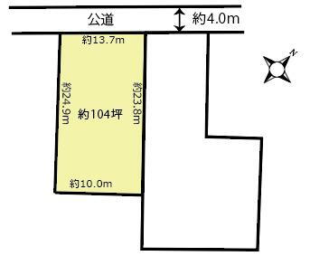 登戸　１０４０万円 土地価格1040万円、土地面積346m<sup>2</sup> 