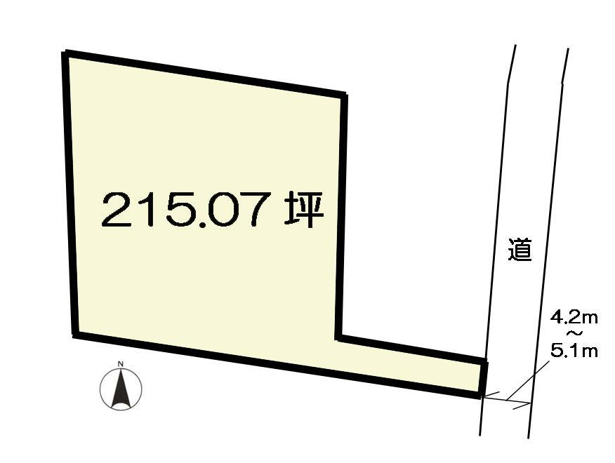 富士見町小暮（江木駅）　６４５万円 土地価格645万円、土地面積711m<sup>2</sup> 区画図