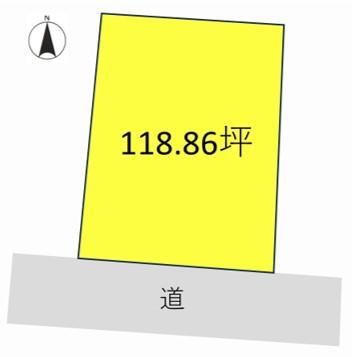 富塚町（剛志駅）　１２１０万円 土地価格1210万円、土地面積392.95m<sup>2</sup> 区画図
