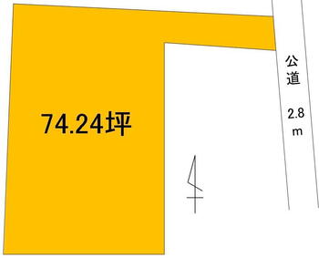 河和田３（赤塚駅）　６００万円 土地価格600万円、土地面積245.44m<sup>2</sup> 