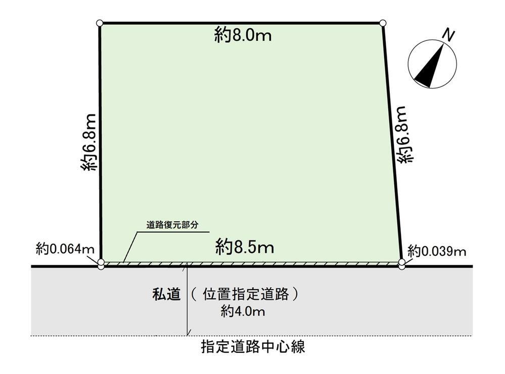 新座１　１４８０万円 土地価格1480万円、土地面積57.91m<sup>2</sup> 