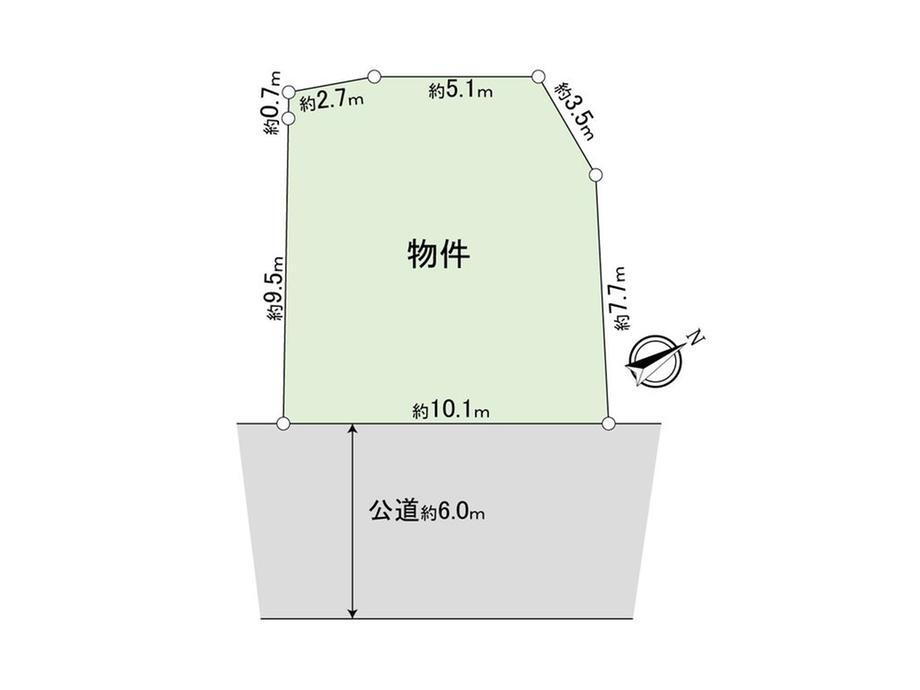 下九沢（南橋本駅）　２１５０万円 土地価格2150万円、土地面積101.83m<sup>2</sup> 区画図