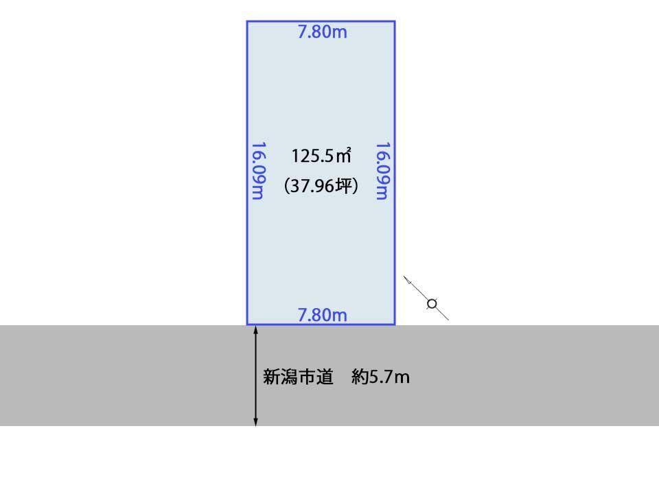 寺地　１０８０万円 土地価格1080万円、土地面積125.5m<sup>2</sup> 