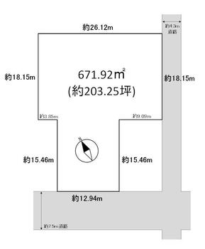 下牧野（第一イン新湊　クロスベイ前駅）　１５３０万円 土地価格1530万円、土地面積671.92m<sup>2</sup> 