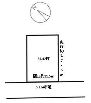 大学南２（内野駅）　１６８０万円 土地価格1680万円、土地面積212.96m<sup>2</sup> 