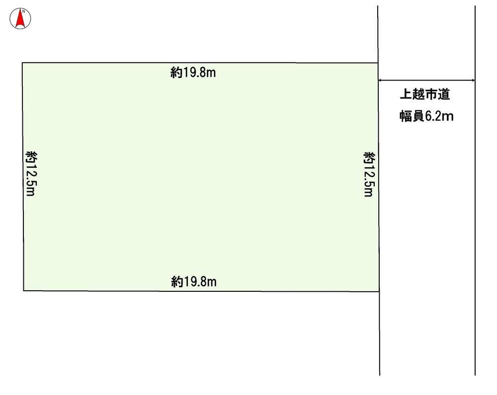 中門前２（春日山駅）　１００万円 土地価格100万円、土地面積247.33m<sup>2</sup> 区画図