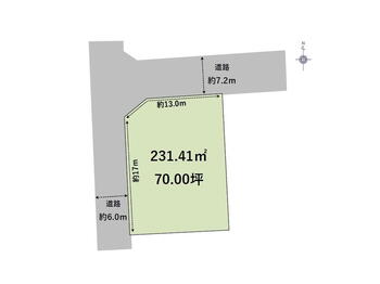 小柳町（日御子駅）　９３２万円 土地価格932万円、土地面積231.41m<sup>2</sup> 