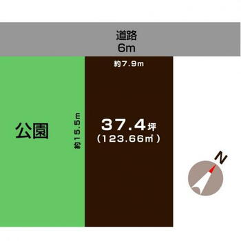 船江町１（大形駅）　６００万円 土地価格600万円、土地面積123.66m<sup>2</sup> 