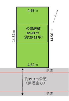 大山１（新潟駅）　３６０万円 土地価格360万円、土地面積66.83m<sup>2</sup> 