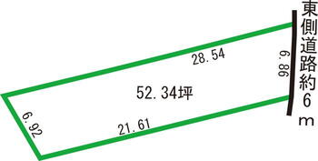 西木田５（商工会議所前駅）　５２３万円 土地価格523万円、土地面積173.04m<sup>2</sup> 