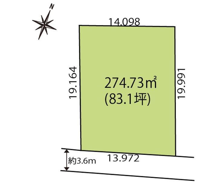 寺尾上６（新潟大学前駅）　１２８０万円 土地価格1280万円、土地面積274.73m<sup>2</sup> 