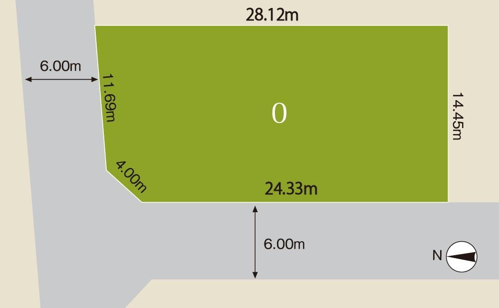 田上の里１　４８２４万円 土地価格4824万円、土地面積394.3m<sup>2</sup> 