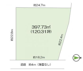 山室（南富山駅）　１０３０万円 土地価格1030万円、土地面積397.73m<sup>2</sup> 