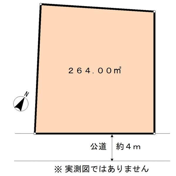 小針西１（小針駅）　２４００万円 土地価格2400万円、土地面積264m<sup>2</sup> 建築条件なし。分割購入をご希望の場合はご相談ください。
