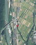 白山町　７００万円 H24国土地理院航空写真　赤印現地