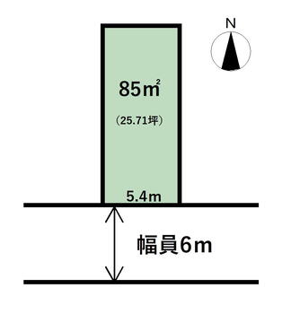 神通町２（新富町駅）　９９８万円 土地価格998万円、土地面積85m<sup>2</sup> 