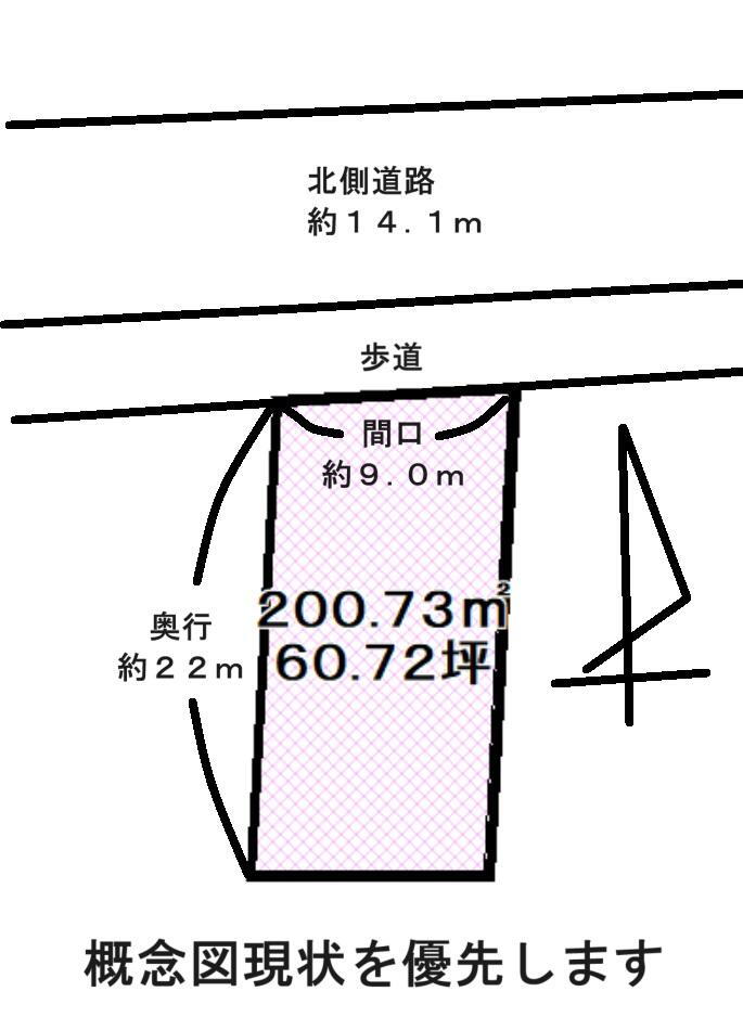 稲田１　７３０万円 土地価格730万円、土地面積200.7m<sup>2</sup> 