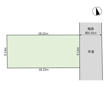 寺沢１（五泉駅）　４５０万円 土地価格450万円、土地面積165.28m<sup>2</sup> 区画図