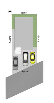 ■金沢市南新保■【Ｙｏｕｒ　Ｆｉｔ　ｉ】 土地価格1870万円、土地面積140.4m<sup>2</sup> 間口8.8mあり普通車３台が停まります♪