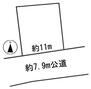 芥見７（各務原市役所前駅）　３００万１０００円 土地価格300万1000円、土地面積248m<sup>2</sup> 