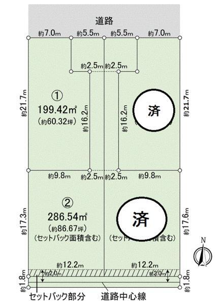 富永３（戸田駅）　２１９８万円 土地価格2198万円、土地面積286.54m<sup>2</sup> 
